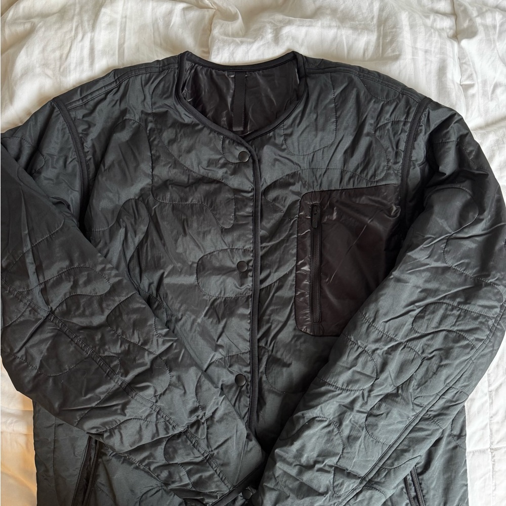 Lululemon insulated quilted long bomber